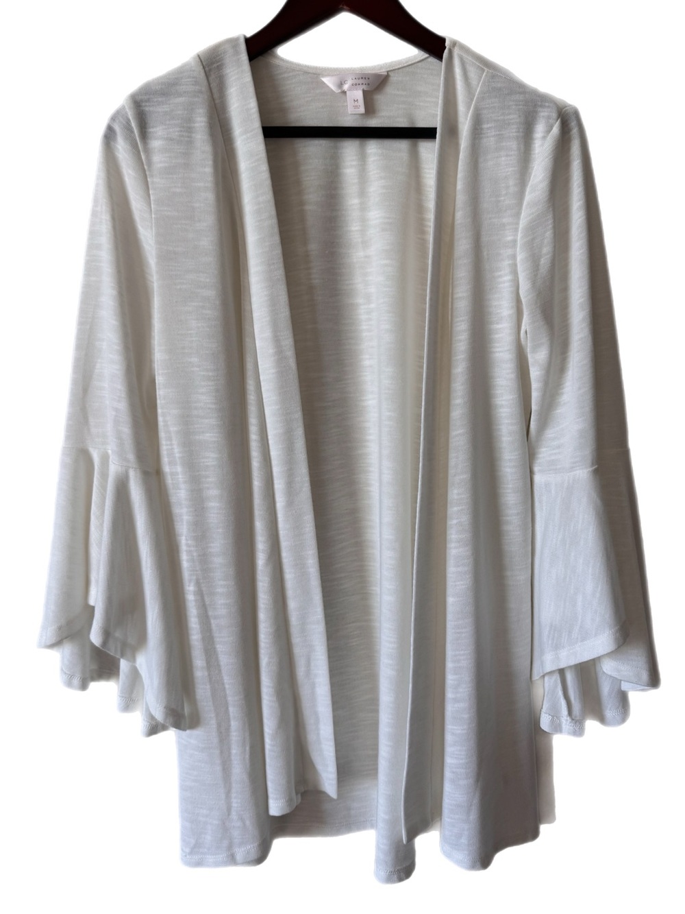 LAUREN CONRAD Cardigan Topper Bell Sleeve Sz M